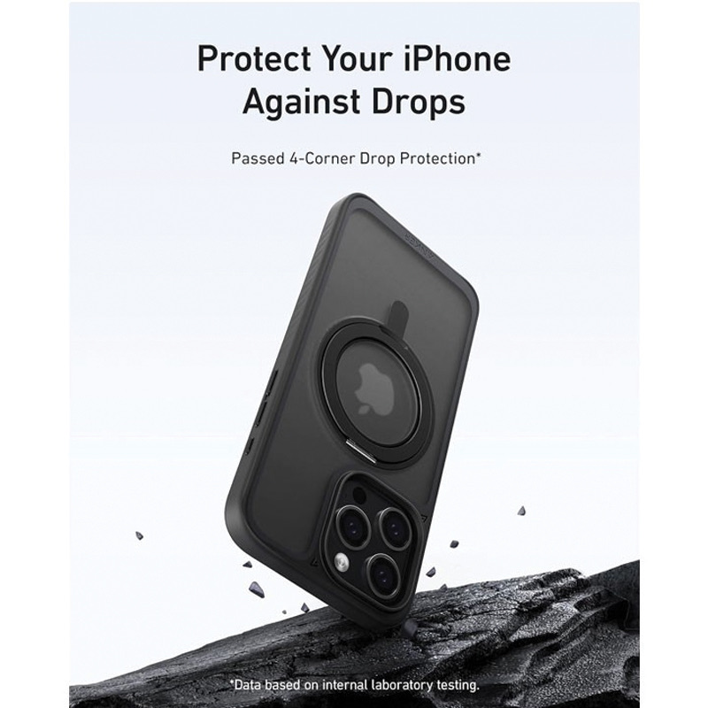 Anker A90H1H0C Maggo Magnetic Case With Stand 360 Ring Stand, Clear C