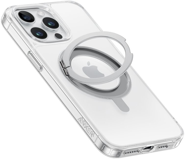 Anker A90H1H0C Maggo Magnetic Case With Stand 360 Ring Stand, Clear C