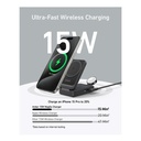 Anker B2557212 Maggo Wireless Charging Station (15W, Foldable 3-In-1) Black 2