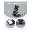 Anker B2557212 Maggo Wireless Charging Station (15W, Foldable 3-In-1) Black 2