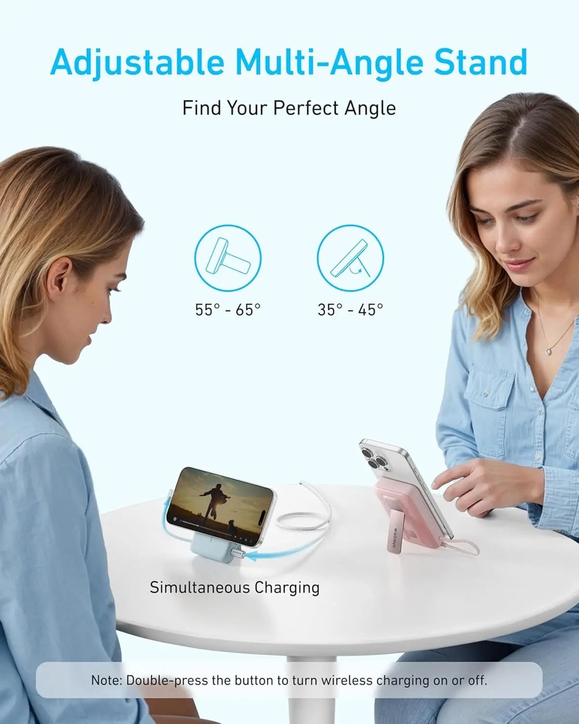 Anker A1685H11 Power Bank (10K, Magnetic, Built-In Usb-C Cable)