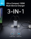 Anker A2688241 Prime Charger (100W, 3 Ports, Ganprime) B2C - Uk Silver Iteration 1