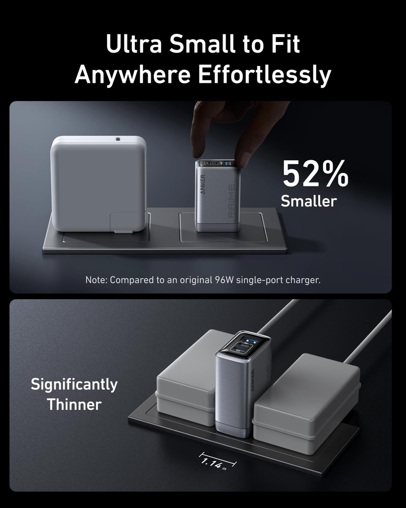 Anker A2688241 Prime Charger (100W, 3 Ports, Ganprime) B2C - Uk Silver Iteration 1