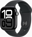 Apple Watch Series 10 GPS 42mm Jet Black Aluminium Case with Black Sport Band - S/M