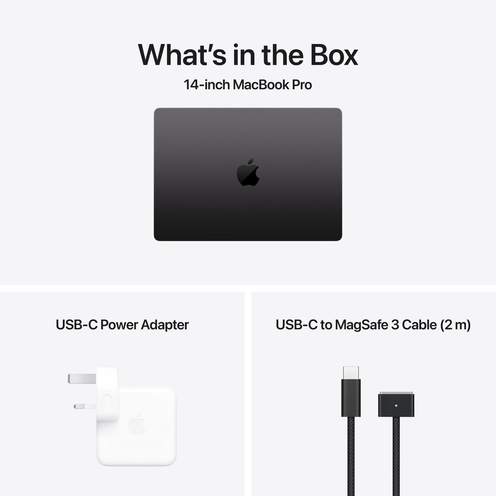 Apple 14-inch MacBook Pro M4 Pro chip with 14 core CPU and 20 core GPU, 24GB, 1TB SSD Space Black