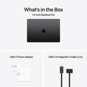 Apple 14-inch MacBook Pro M4 Pro chip with 14 core CPU and 20 core GPU, 24GB, 1TB SSD Space Black