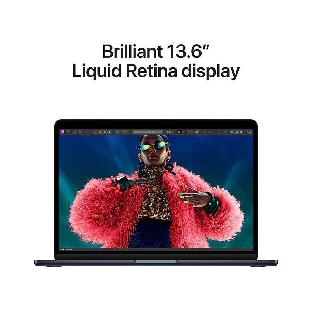 Apple 13-inch MacBook Air M3 chip with 8-core CPU and 10-core GPU, 24GB, 512GB SSD Midnight