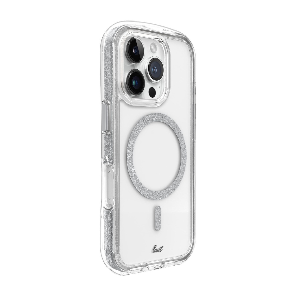 LAUT Aero Sparkle for iPhone 16 Pro Max - Crystal Silver