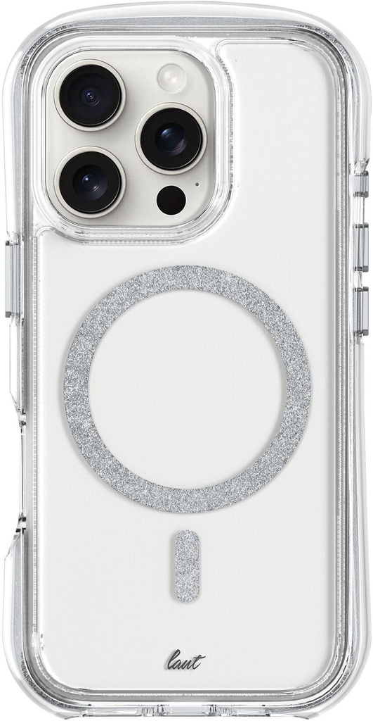 LAUT Aero Sparkle for iPhone 16 Pro Max - Crystal Silver