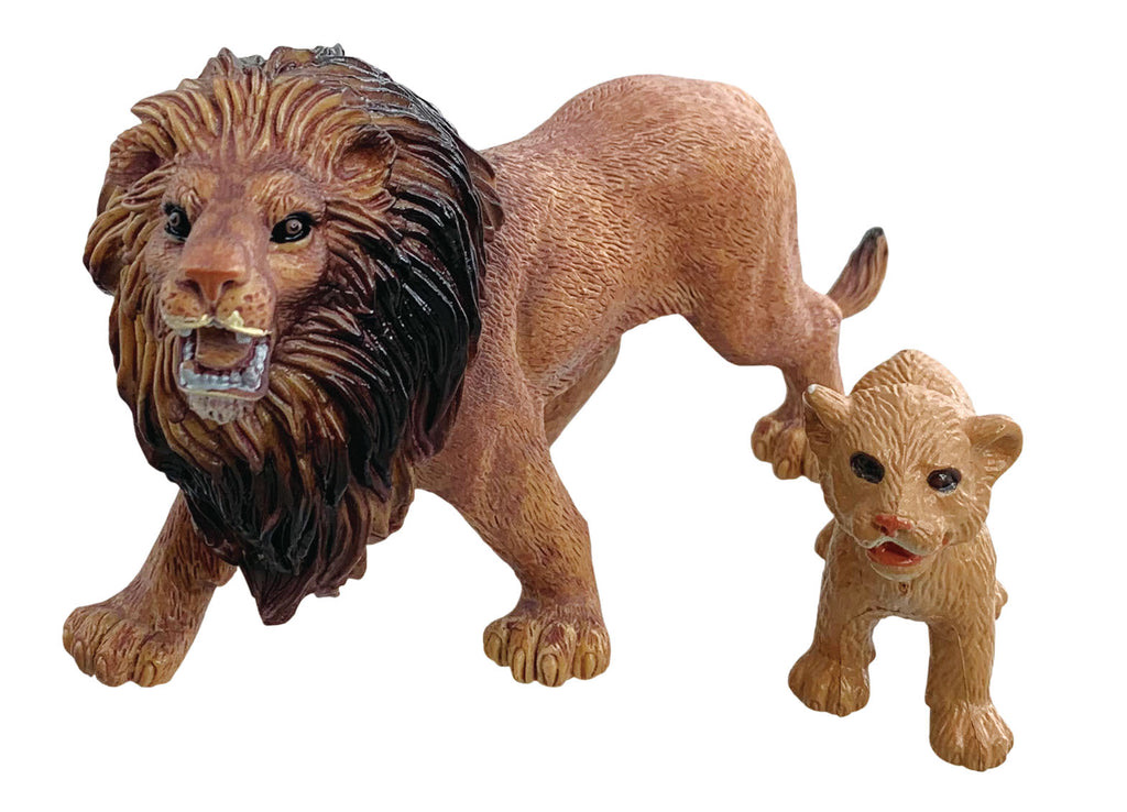 2 pcs lion in open touch box