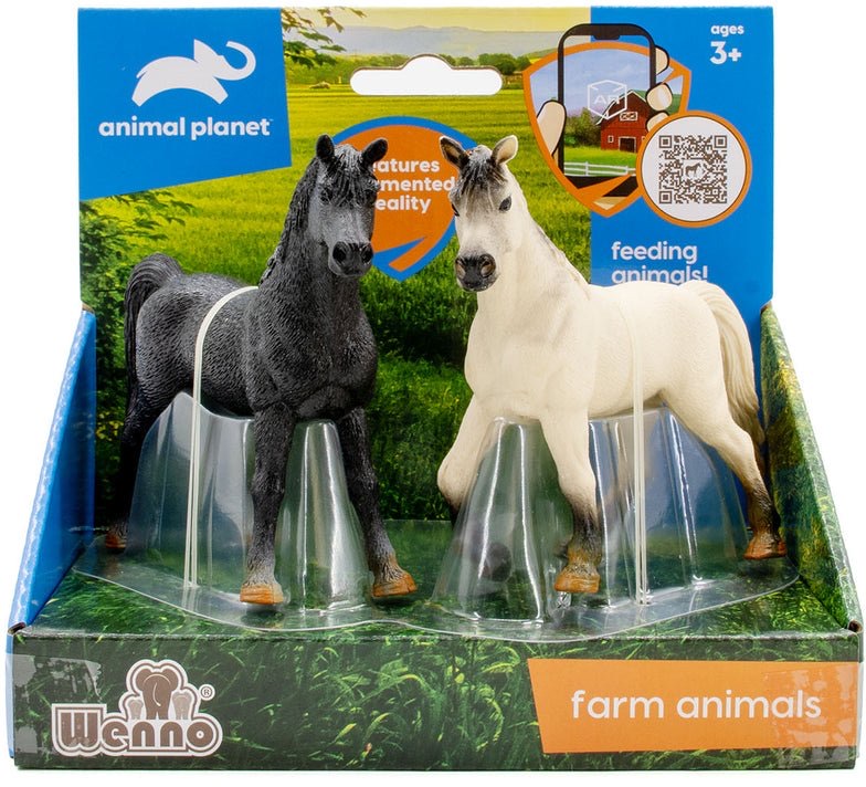 2 pcs horses in open touch box
