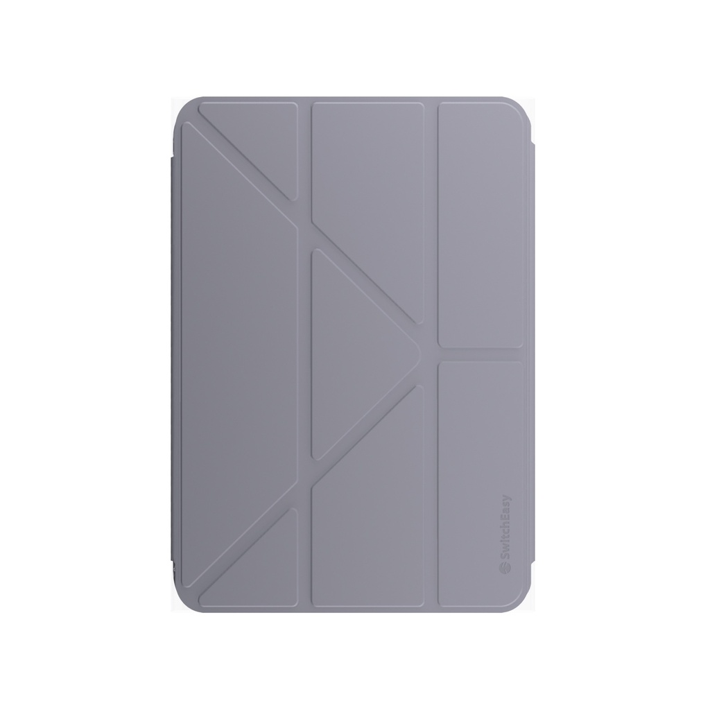 SWITCHEASY ORIGAMI NUDE FOLDING FOLIO CLEAR HARDBACK CASE WITH PENCIL HOLDER FOR 2021 IPAD MINI 8.3" - ALASKAN BLUE