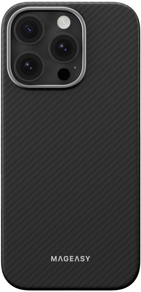 Mageasy Kev M Armaid Fiber Protective Case For 2024 Iphone 16 Pro 600D Black 