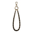 MAGEASY 9MM LEATHER CHAIN WRIST STRAP- BLACK/MATTE GOLD