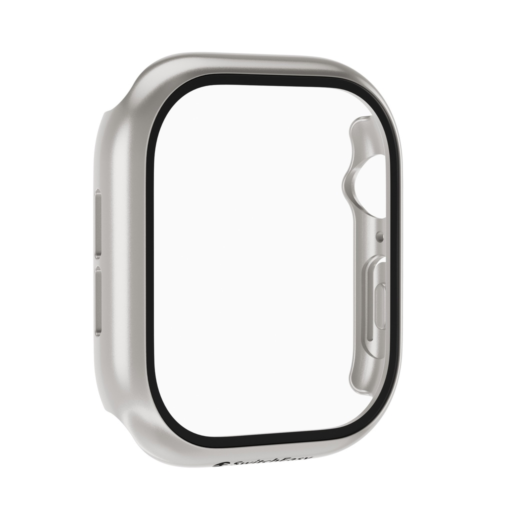 SWITCHEASY HYBRID WP 9H GLASS WATERPROOF APPLE WATCH CASE 46MM-TITANIUM