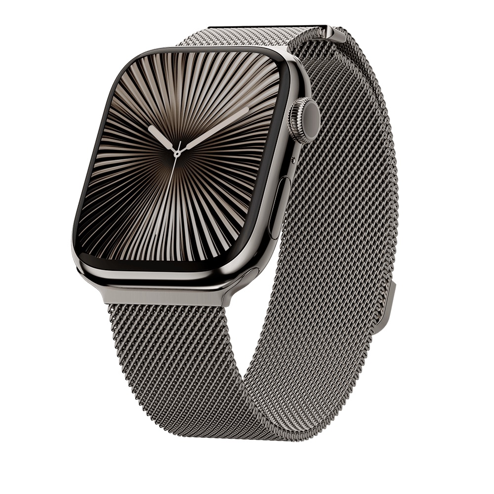 MAGEASY MILANESE WATCH LOOP FOR APPLE WATCH S4~S10 44/45/46/49MM-NATURAL 