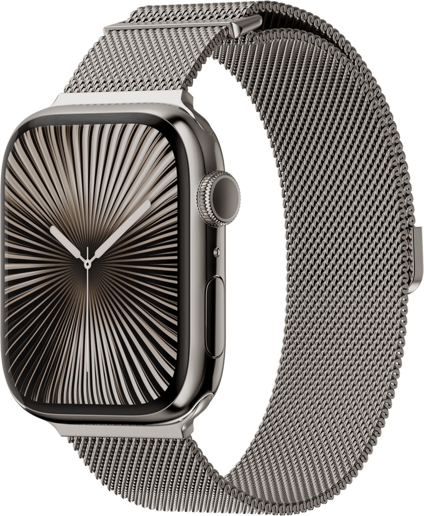 MAGEASY MILANESE WATCH LOOP FOR APPLE WATCH S4~S10 44/45/46/49MM-NATURAL 