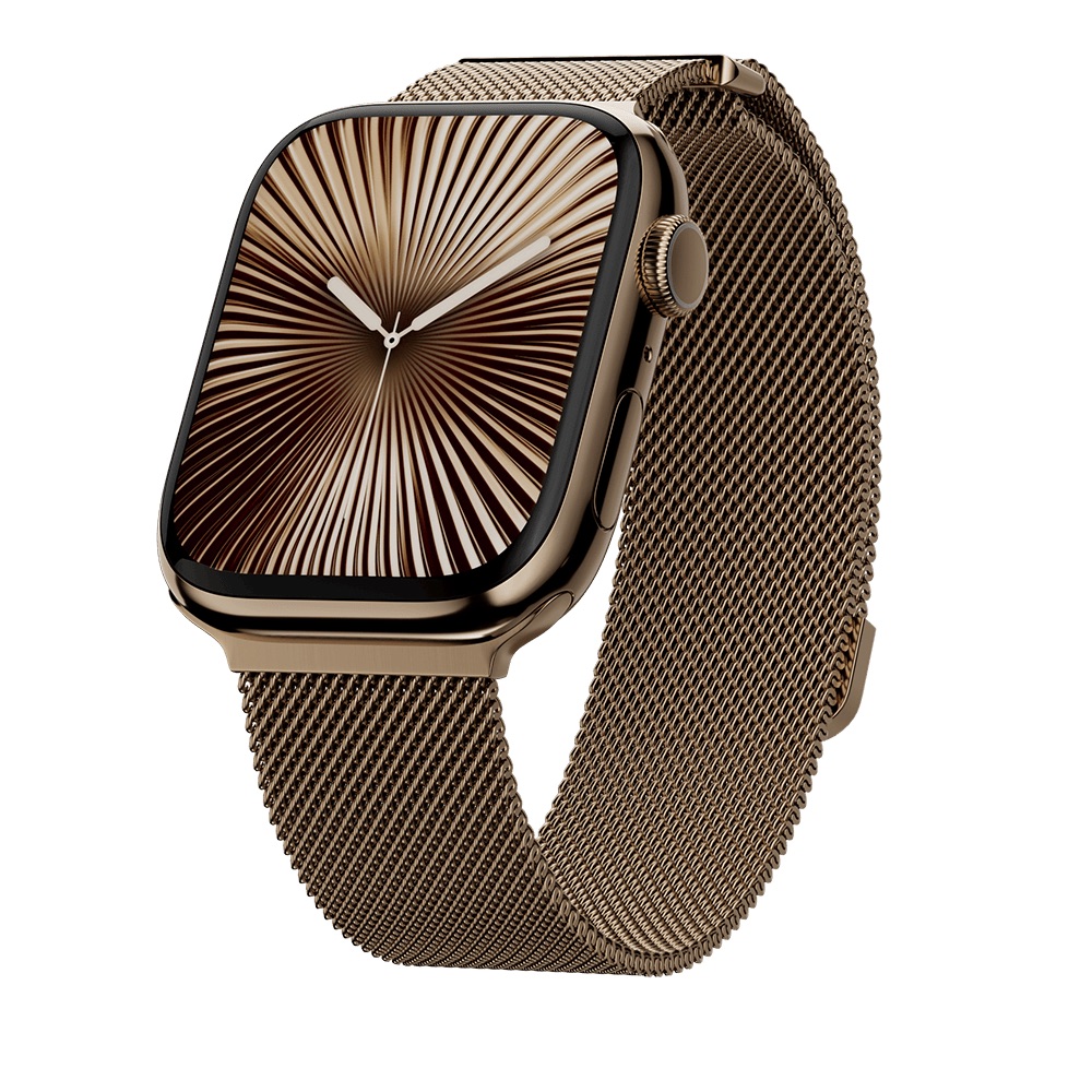 MAGEASY MILANESE WATCH LOOP FOR APPLE WATCH S4~S10 44/45/46/49MM-GOLD