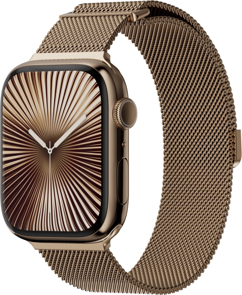 MAGEASY MILANESE WATCH LOOP FOR APPLE WATCH S4~S10 44/45/46/49MM-GOLD