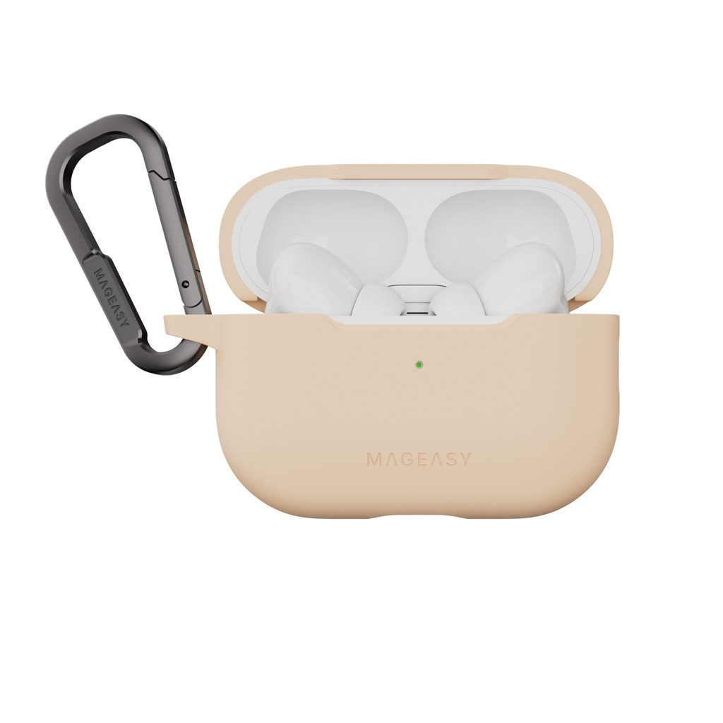 Mageasy Skin Airpods Case For Airpods Pro 1/2-Shell Pink