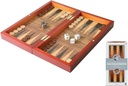 Folding Wood Backgammon Set 