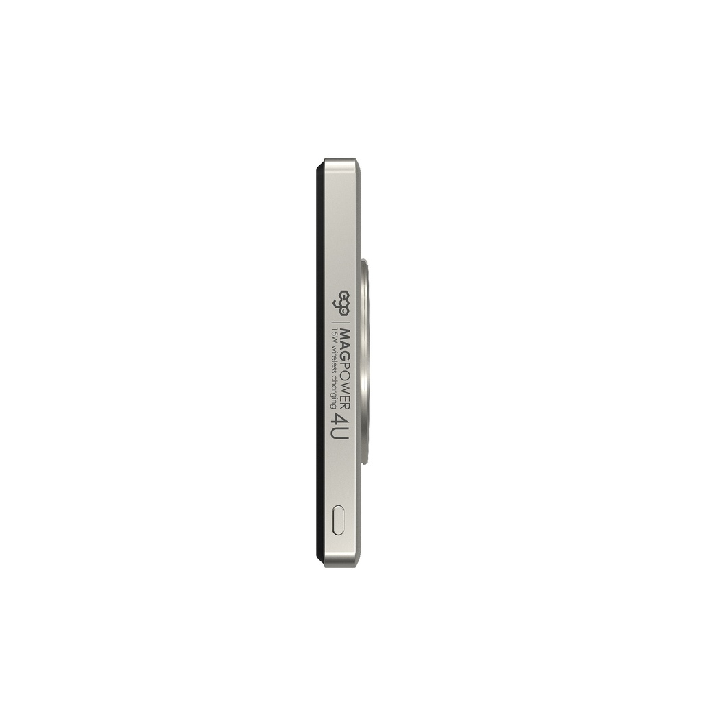 EGO MAGPOWER 4in1 10000mAh Qi2 Magsafe Powerbank ultra-thin, Watch fast Charging, OLED Display, USB-C port in & out,-Titanium