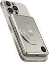 EGO MAGPOWER 4in1 10000mAh Qi2 Magsafe Powerbank ultra-thin, Watch fast Charging, OLED Display, USB-C port in & out,-Titanium