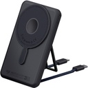 EGO 6in1 AllyDelivery 4  @Magsafe 10000mAh Powerbank-Fast Charging (iWatch & Airpod), Built-in Cable Type-C & Lightning & Stand, OLED Screen -Black