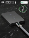 EGO MAGPOWER 3in1 Latest Gen.5 Super charging  10000mAh Qi2+ magsafe Powerbank Ultra-thin-OLED, USB-CUSB-C in & out-Titanium