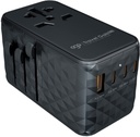 EGO 120W Travel Charger Latest GaN Pro 4USB( 3 USB-C &1 USB-A) Charger- Black