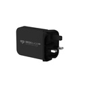 EGO Fold Ultra Slim Wall Charger 65W Brisk Blade Pro with GaN Technology, 2 USB-C Ports -Black