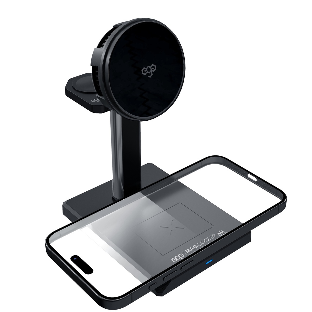 EGO MagCooler@ 3in1 Cooler Semiconductor wireless charger-Black