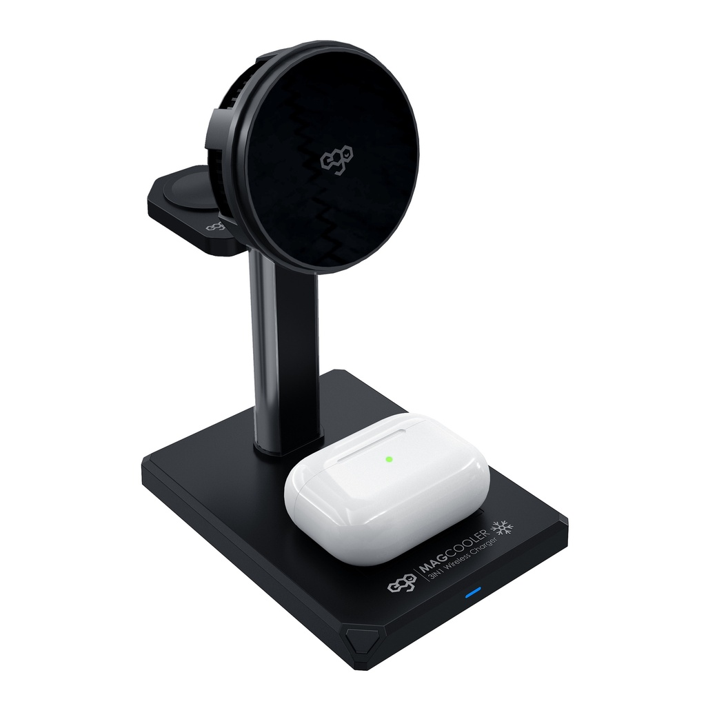 EGO MagCooler@ 3in1 Cooler Semiconductor wireless charger-Black