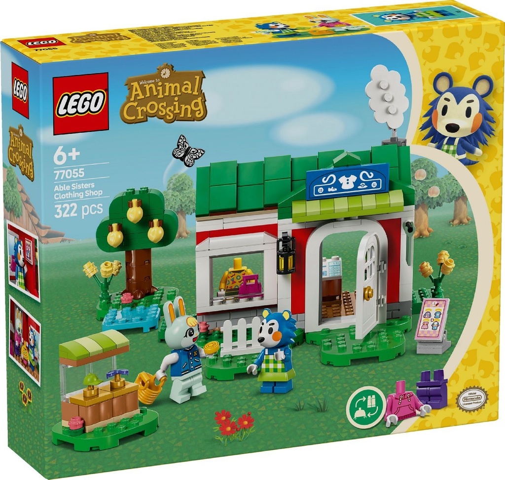 LEGO® Animal Crossing™ Able Sisters Clothing Shop Role-Play Building Kit 77055