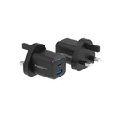 Powerology Super Compact Quick Charger With Braided USB-C To Lightning Cable 1.2m/4ft Black