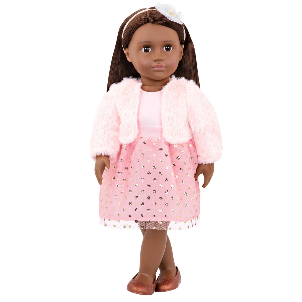 DOLL W/ PINK GLITTER DRESS (AA), RIYA
