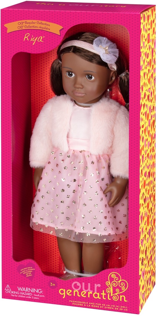 DOLL W/ PINK GLITTER DRESS (AA), RIYA