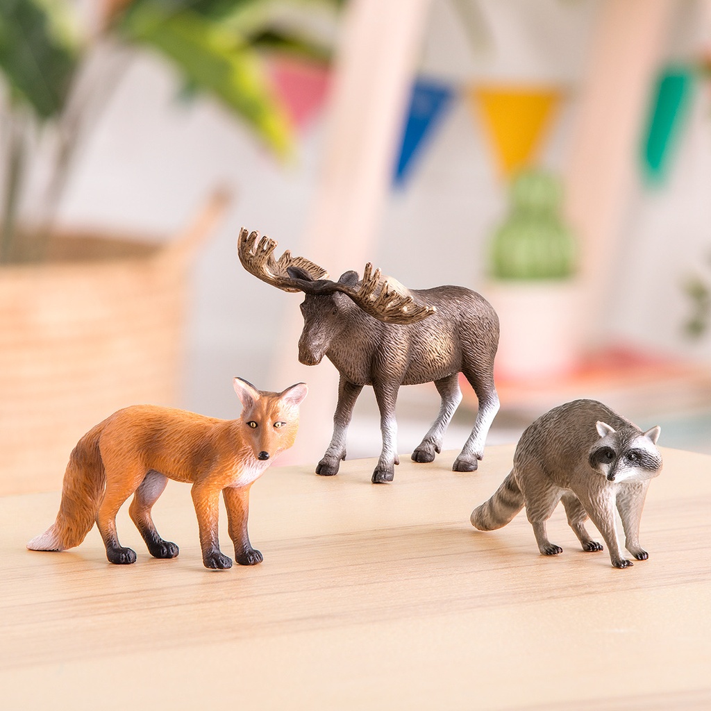 FOREST ANIMALS (FOX, MOOSE & RACCOON)