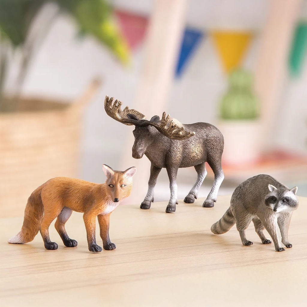 FOREST ANIMALS (FOX, MOOSE & RACCOON)