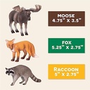 FOREST ANIMALS (FOX, MOOSE & RACCOON)