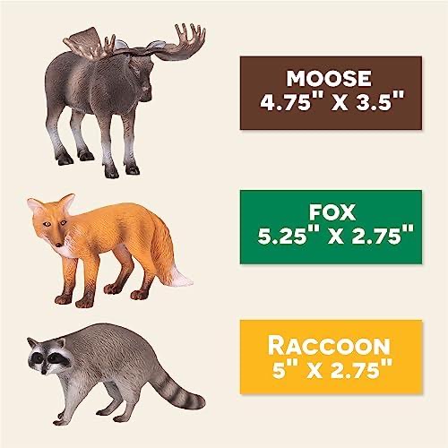 FOREST ANIMALS (FOX, MOOSE & RACCOON)