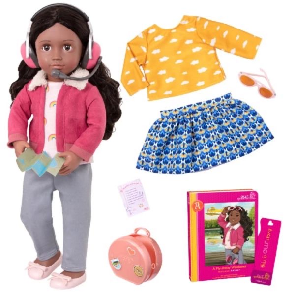 Deluxe Travel Doll w/ Book, Aryal AA