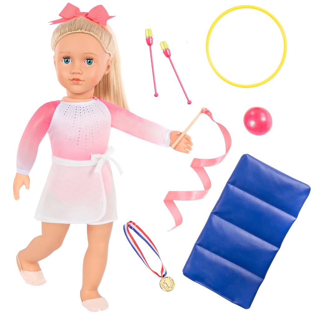 POSEABLE GYMNAST DOLL W/ACCY, DIANE