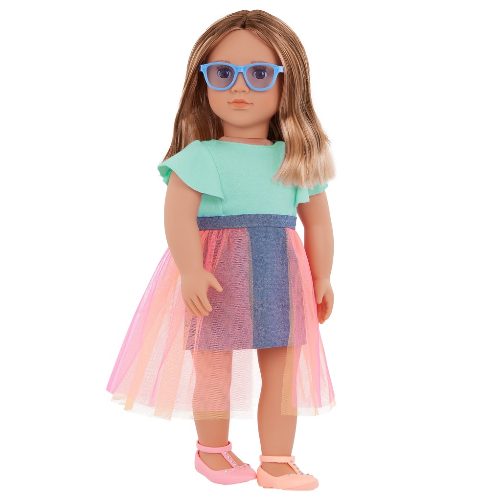 DOLL W/DENIM & TULLE SKIRT OUTFIT, LISA