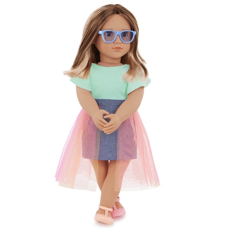 DOLL W/DENIM & TULLE SKIRT OUTFIT, LISA