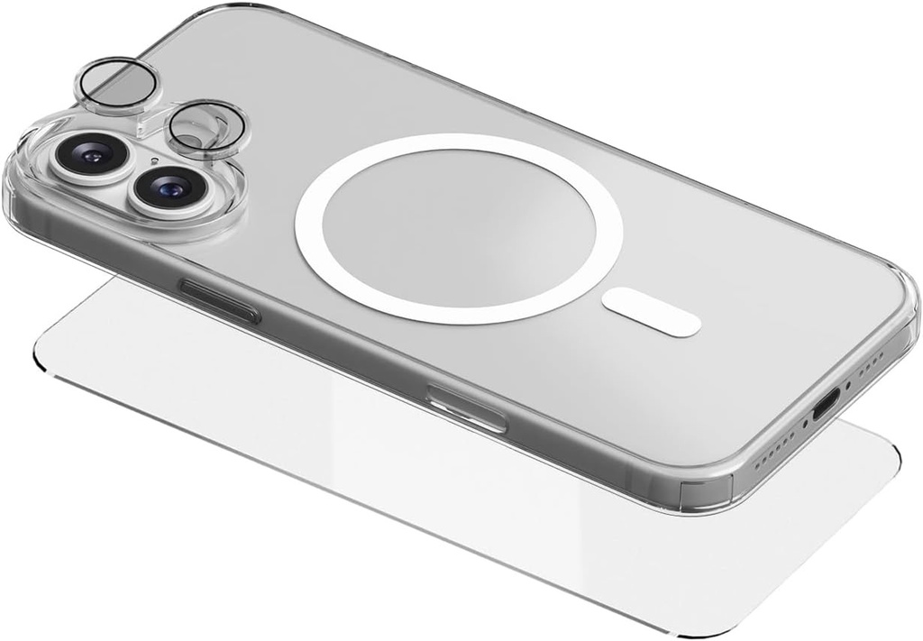 ESSE MagSafe AirSkin 3 in 1 Case - iPhone 16 - 6.1 Includes Clear MagSafe Case + Tempered Glass + L