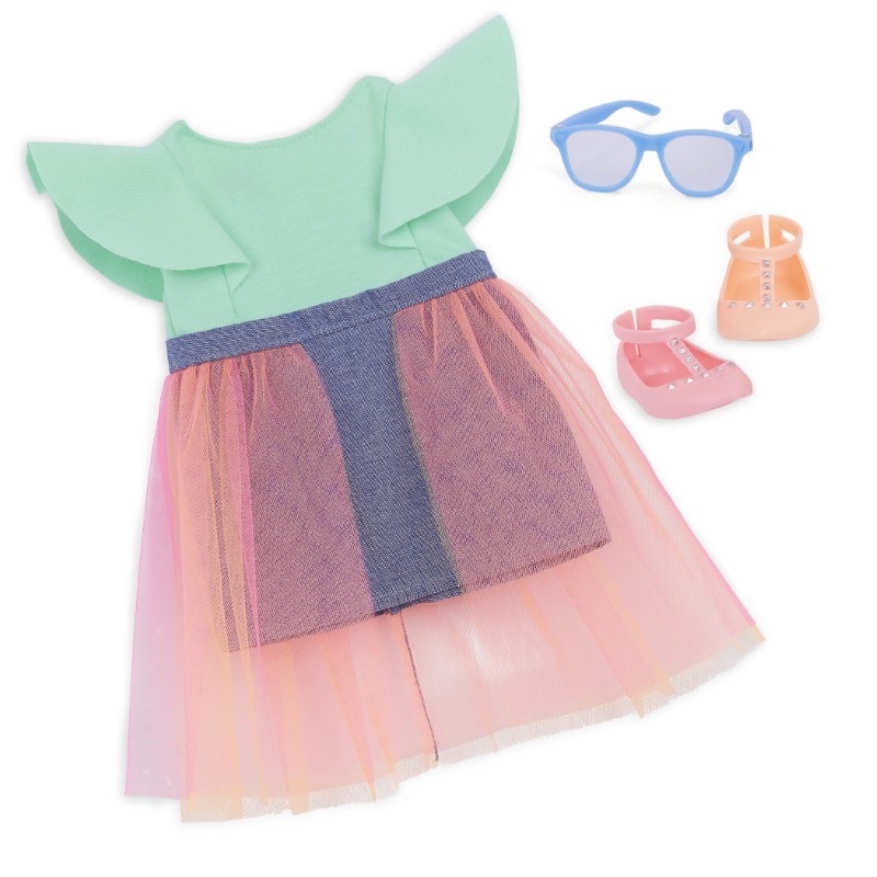 DOLL W/DENIM & TULLE SKIRT OUTFIT, LISA