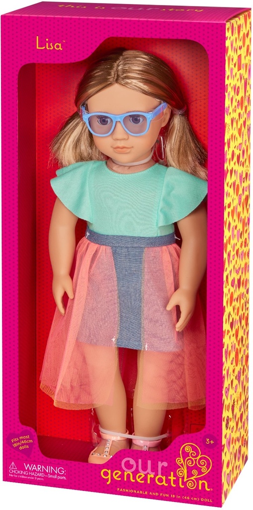 DOLL W/DENIM & TULLE SKIRT OUTFIT, LISA