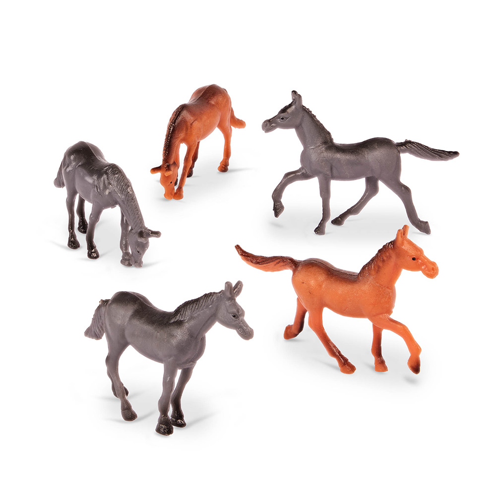 16 PCS HORSES 6-8 CM