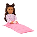 ACTIVITY SLEEPOVER DOLL W/SLEEPING BAG